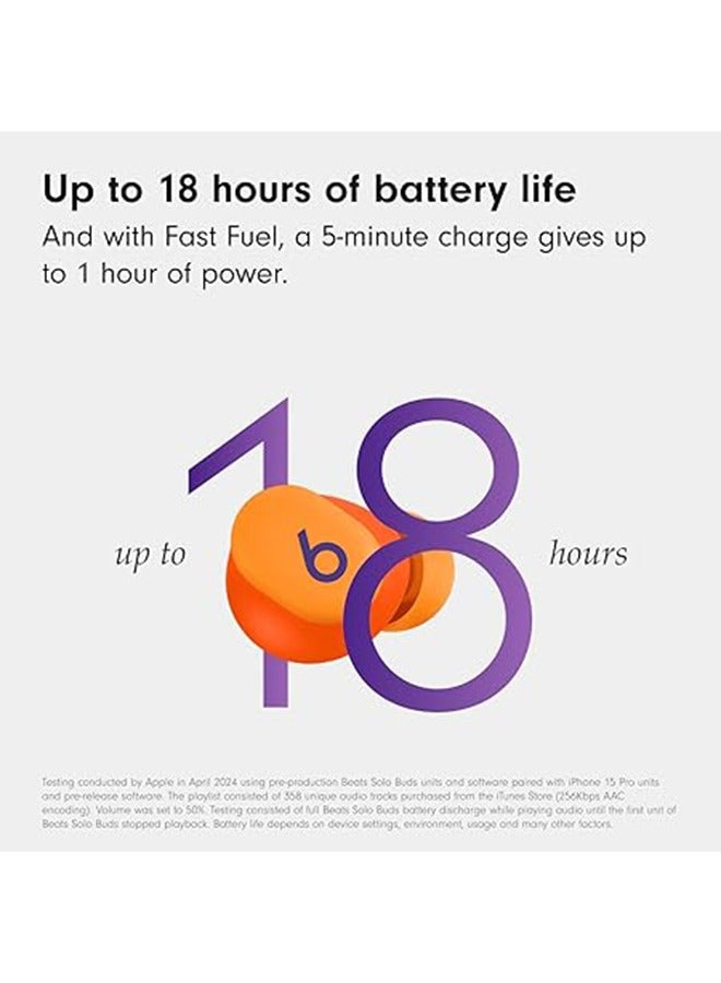 beats Solo Buds – True Wireless Earbuds | 18 Hours of Battery Life | Class 1 Bluetooth Headphones | Apple & Android Compatibility | Built-in Microphone Burnt Orange  - Image 4