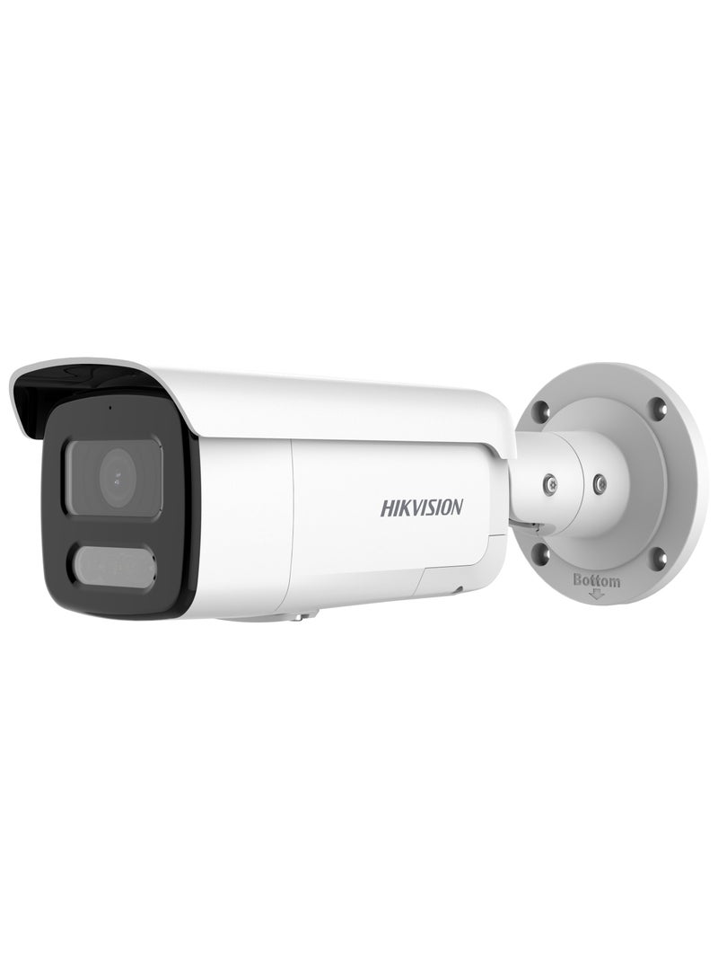 HIKVISION DS-2CD2T87G2H-LISU/SL 8MP 4K Ultra HD ColorVu Bullet IP Camera, 2.8mm Fixed Lens, Smart Hybrid Light (IR & White), Built-in Mic & Speaker, Active Strobe Light & Audio Alarm, Human/Vehicle Detection, WDR 130dB, H.265+, IP67, Onboard Storage up to 512GB, Metal Housing – Night Vision up to 60m | DS-2CD2T87G2H-LISU/SL  - Image 1
