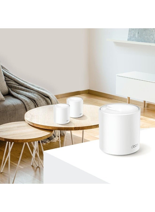 TP-LINK Deco X60 V3.20 Wi-Fi 6 Mesh WLAN Set(3 Pack), AX5400 Dualband Router &Repeater (Range up to 660 m², WPA3, Ideal for Large Homes, Compatible with Amazon Alexa, 6XGigabit Ports) White  - Image 4