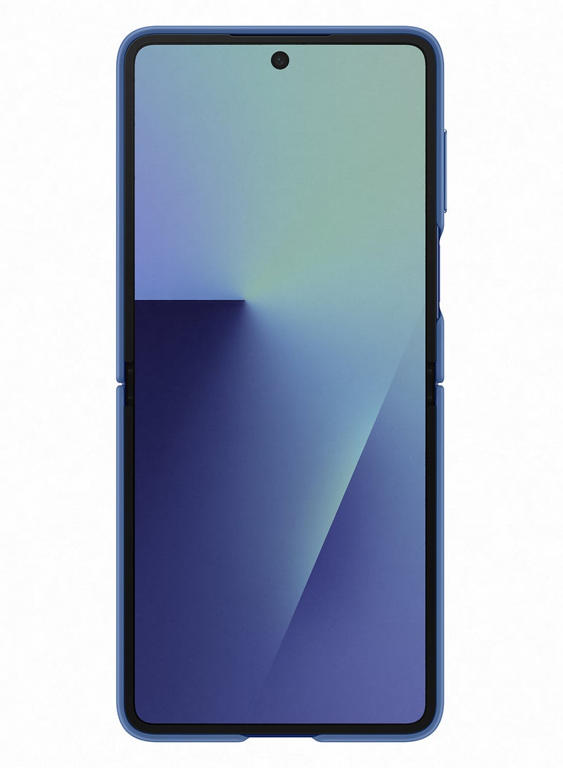 Samsung Galaxy Z Flip7 Silicone Ring Case - Blue - Image 1
