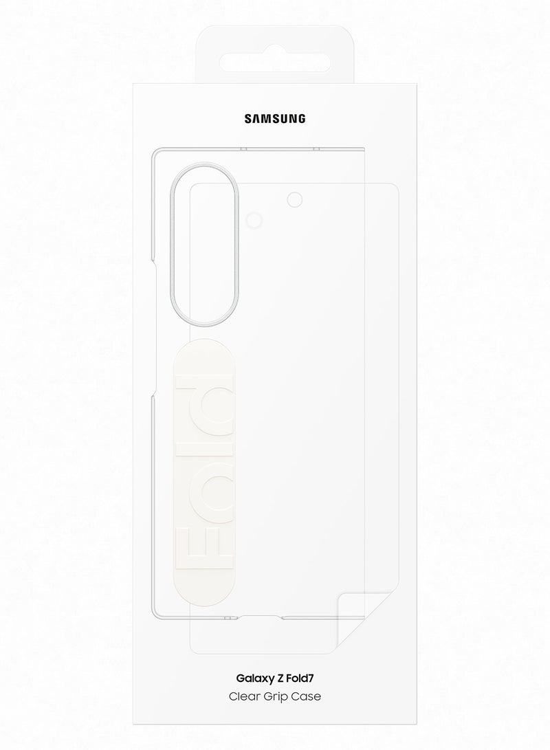 Samsung Galaxy Z Fold7 Silicone Grip Case - Transparent  - Image 1