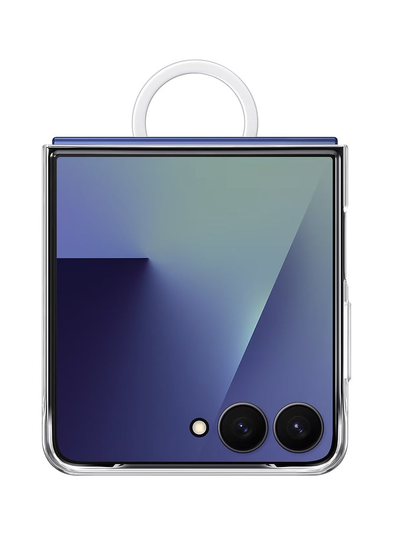 Samsung Galaxy Z Flip7 Silicone Ring Case - Transparent  - Image 2
