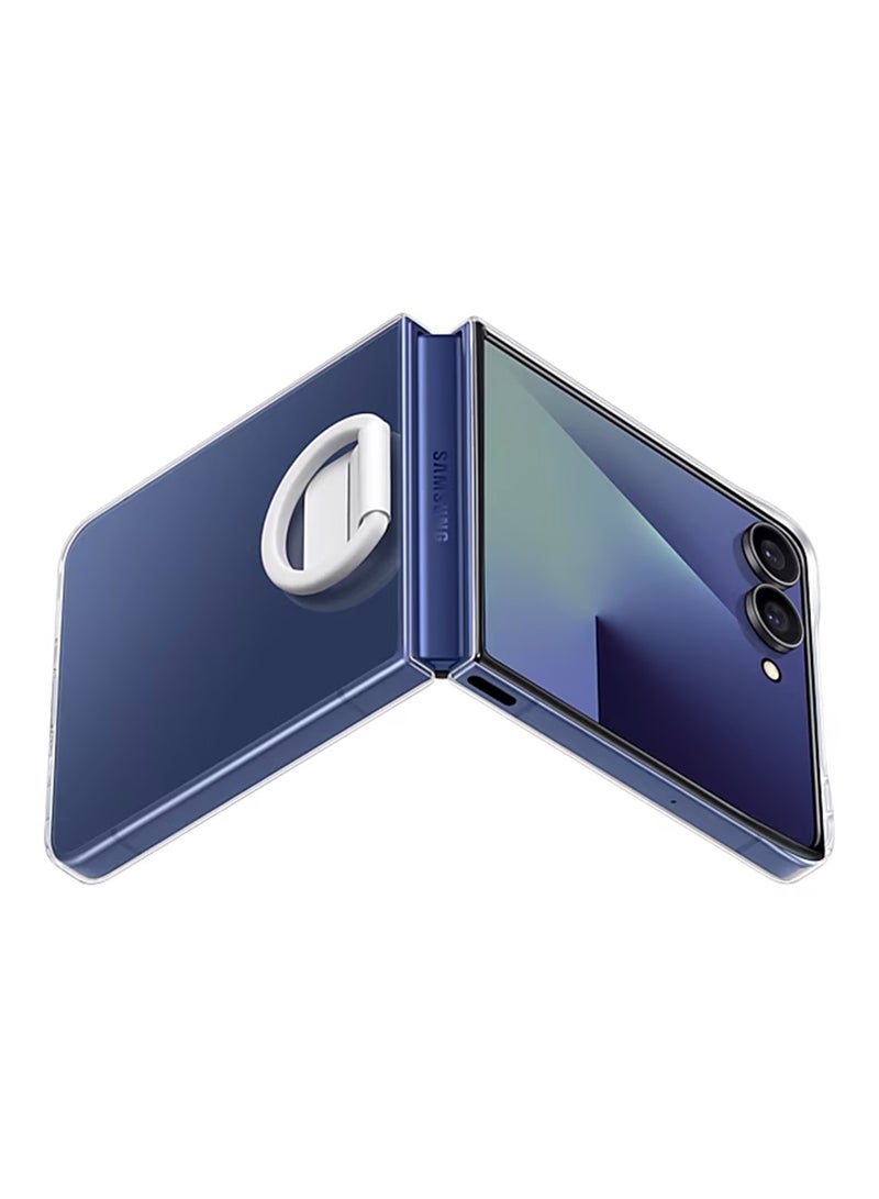 Samsung Galaxy Z Flip7 Silicone Ring Case - Transparent  - Image 5