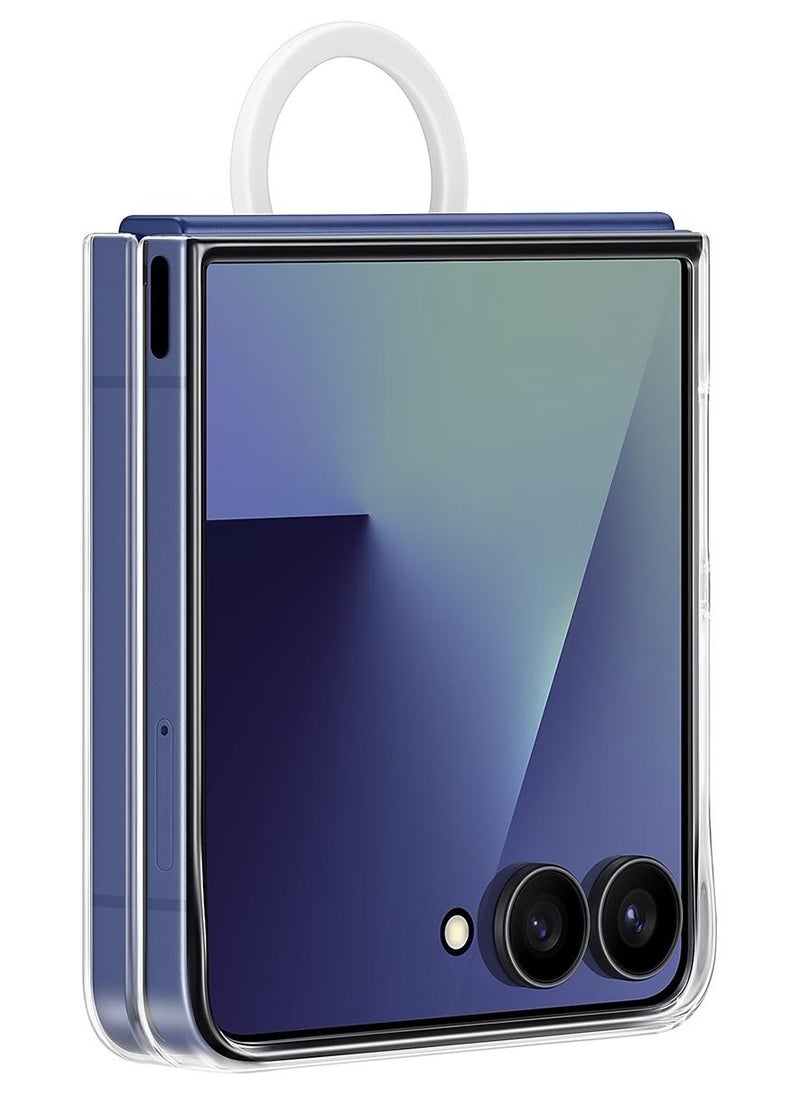 Samsung Galaxy Z Flip7 Silicone Ring Case - Transparent - Image 1
