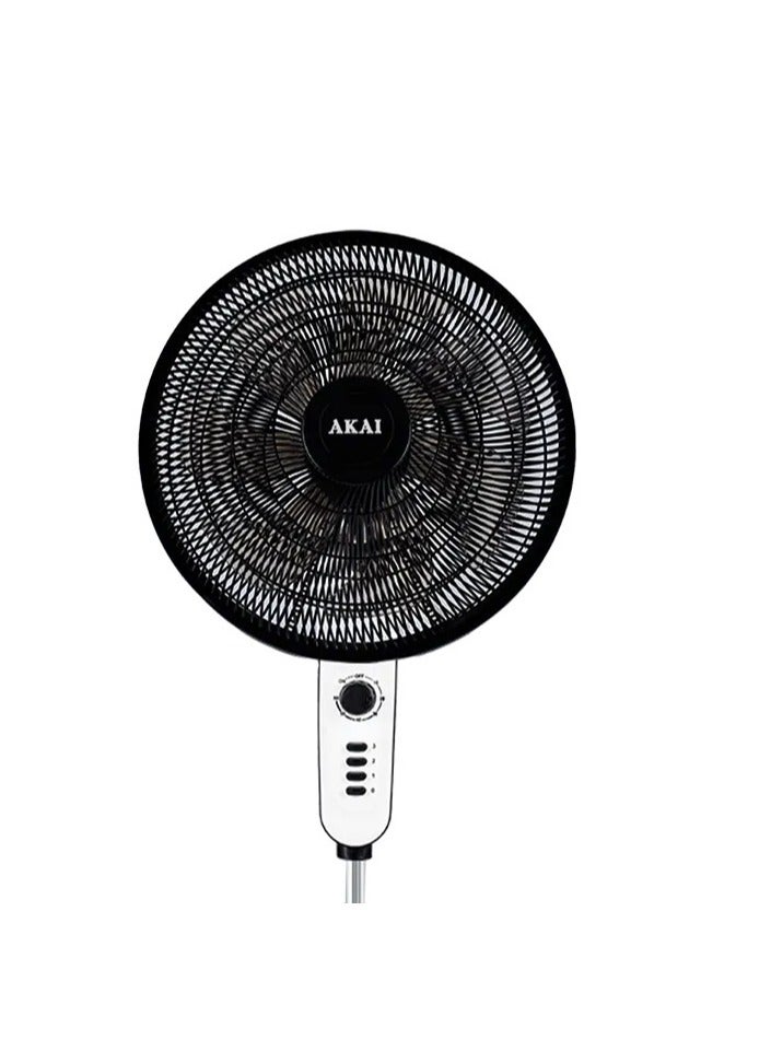 أكاي Stand Fan 18 Inches 3 Speeds 5 Blades 1 Years Warranty 65 W AK-18SA (White) white - Image 3
