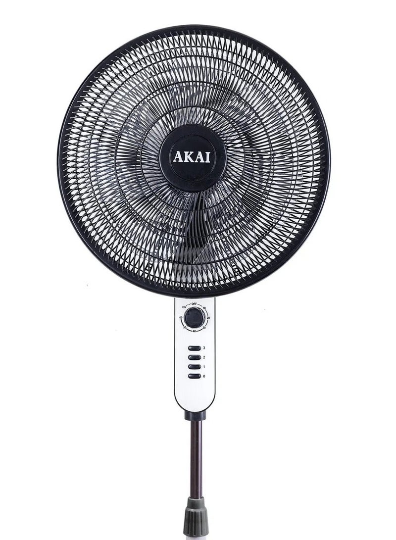 أكاي Stand Fan 18 Inches 3 Speeds 5 Blades 1 Years Warranty 65 W AK-18SA (White) white - Image 5