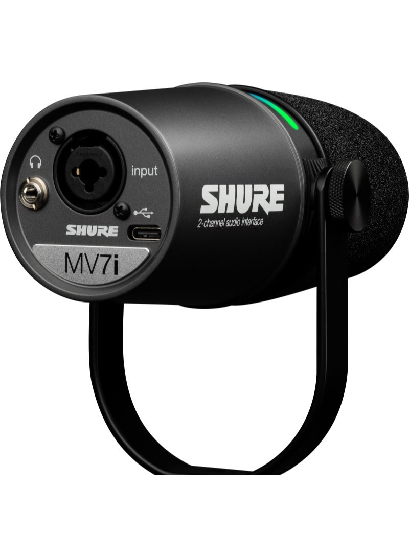 Shure MV7i Smart Microphone & Interface MV7i Black  - Image 2