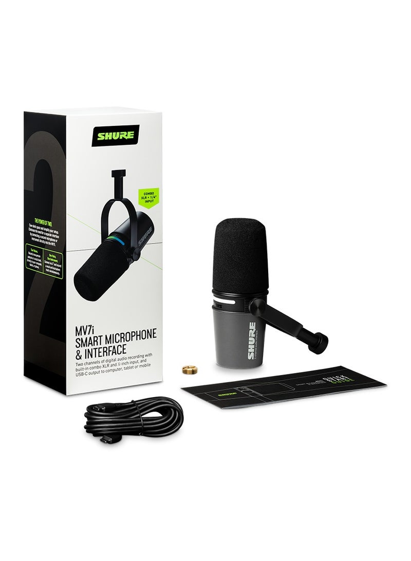 Shure MV7i Smart Microphone & Interface MV7i Black  - Image 3