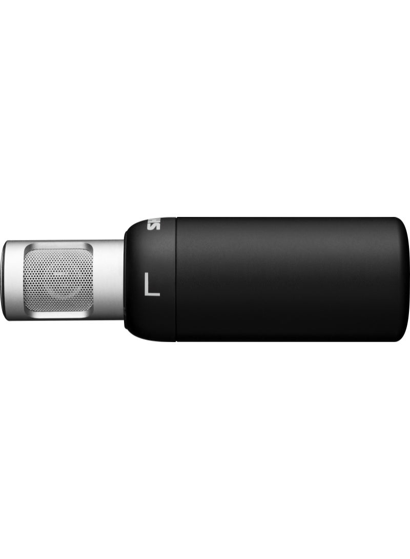 Shure MoveMic 88+ Wireless Microphone - Professional Audio Recorder for Film/Field Recording Interviews, Stereo Mic 4 Polar Patterns | Compatible with iOS/Android via Motiv App MV88+W-Z6 black  - Image 5
