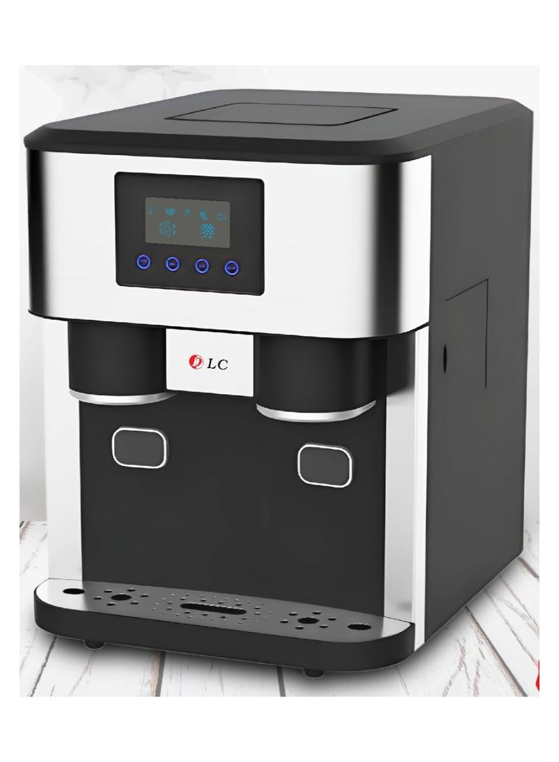 دي إل سي  3-in-1 Ice Maker Machine Fast Ice Cubes, Crushed Ice & Cold Water – 18KG/24H, 150W Portable Automatic Ice Maker for Home, Office & Party 1800 ml 150 W 37563 Black  - Image 1