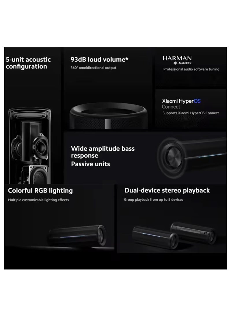 Xiaomi Bluetooth Speaker ASM02A Bluetooth 5.3 LHDC 5.0 HyperOS IP67 93dB 40W Battery life Outdoor Portable Sound Mi Home APP ASM02A Black - Image 3