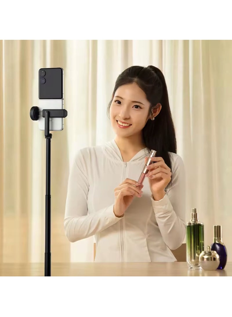 Xiaomi New Floor Standing Selfie Stick Bluetooth Remote Control Portable Multifunctional Travel Photography Tripod Selfie Stick Black  - Image 2