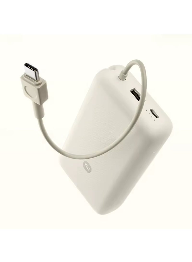 Xiaomi Built In Cable Power Bank 33W Type-C Two way Fast Charging Mi Portable Powerbank For iPhone 15 Xiaomi 14 - Gold - Image 3