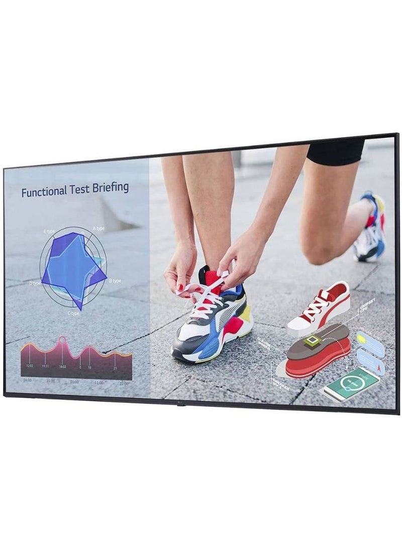 LG 55 Inch 4K UHD IPS Smart Commercial Display, WebOS 6.0 Platform, 400nit Brightness, 60Hz Refresh Rate, 8ms Response Time, 16:9 Aspect Ratio, 1.07 Billion Colors, Built-in Speakers, 24/7 Operation, HDMI/USB/LAN/RS232 Connectivity, Mount Included, 55UL3J Black - Image 2