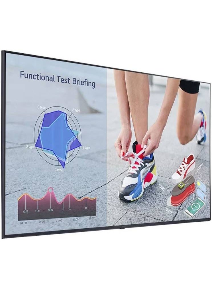 LG 55 Inch 4K UHD IPS Smart Commercial Display, WebOS 6.0 Platform, 400nit Brightness, 60Hz Refresh Rate, 8ms Response Time, 16:9 Aspect Ratio, 1.07 Billion Colors, Built-in Speakers, 24/7 Operation, HDMI/USB/LAN/RS232 Connectivity, Mount Included, 55UL3J Black - Image 3