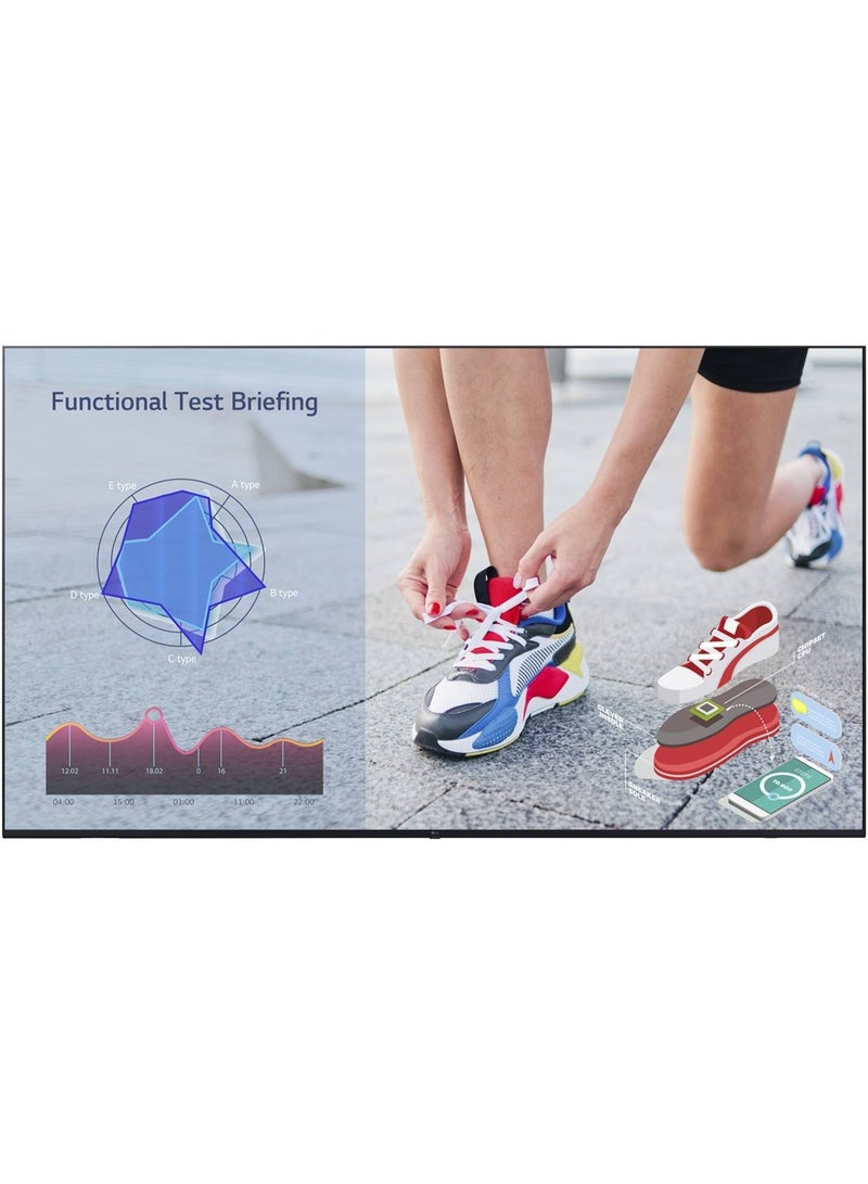 LG 75UL3J 75-Inch 4K UHD Commercial Digital Signage Display, webOS 6.0 Smart Platform, 330nit Brightness, HDMI/USB, Built-in Speakers, LAN/Wi-Fi, Landscape & Portrait, Black black - Image 1