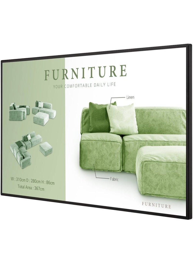 LG 49UM5N 49-Inch 4K UHD IPS Smart Digital Signage Display, WebOS 6.0 Platform, 500nit Brightness, 60Hz Refresh Rate, 8ms Response Time, 16:9 Aspect Ratio, 1.07 Billion Colors, Built-in Speakers, 24/7 Commercial Operation, Multiple Connectivity (HDMI, USB, LAN, RS232), Mount Included, Black black - Image 2