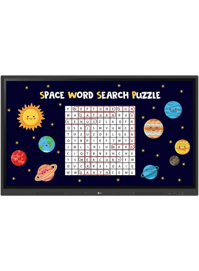 LG 86TR3DK-BG 86" 4K UHD Interactive Display, IPS Touch, 60Hz, 8ms, Quad Core A55, Mali G52MP2, 32GB Storage, 4GB RAM, HDMI/USB/LAN/Wi-Fi, Free VESA Mount, Black black - Image 1