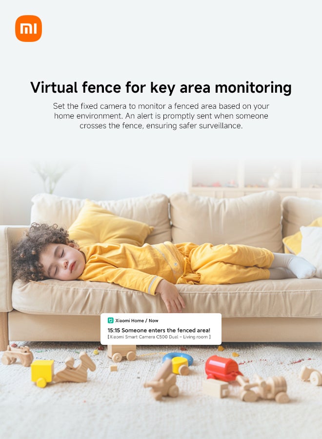 Xiaomi Smart Camera C500 Dual | Dual camera AI detection | Dual 4MP lens for ultra-HD | WiFi 6 | White - Image 4