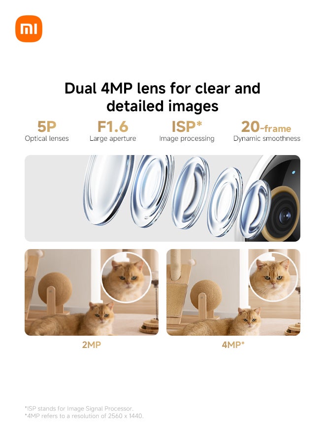 Xiaomi Smart Camera C500 Dual | Dual camera AI detection | Dual 4MP lens for ultra-HD | WiFi 6 | White - Image 5
