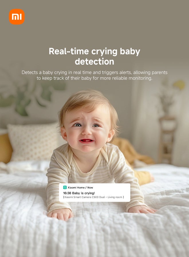 Xiaomi Smart Camera C500 Dual | Dual camera AI detection | Dual 4MP lens for ultra-HD | WiFi 6 | White - Image 3