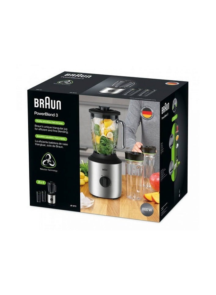 BRAUN Power Blend 3 Jug blender JB 3272 SI 1.5 L 800 W jb3272SI silver  - Image 2