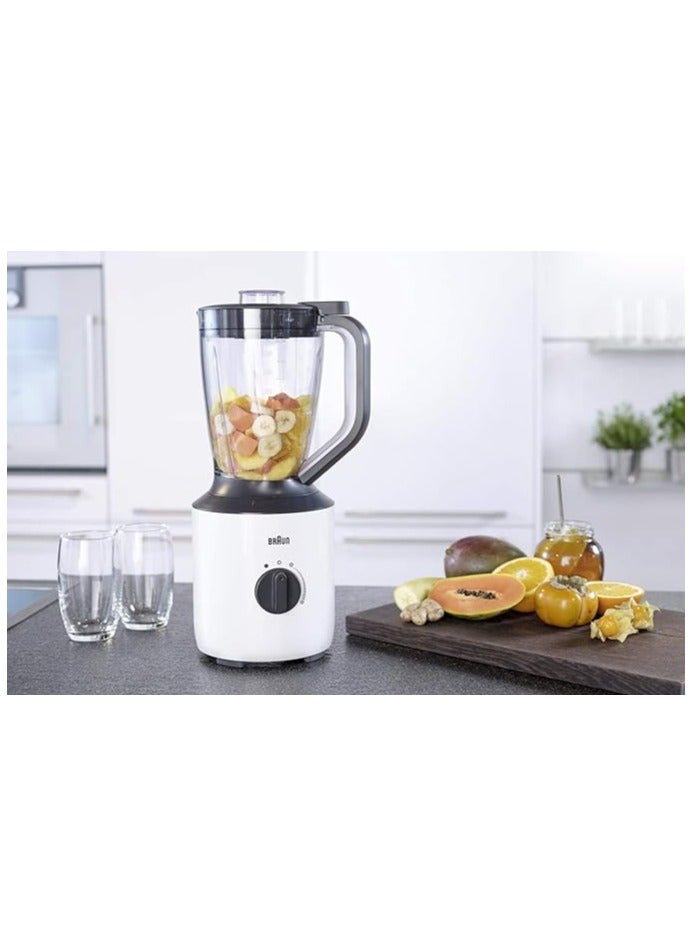 براون PowerBlend 3 JB3150WH, 1.5L Working Capacity Tabletop Blender, 800 Watts, Pulse Function, Dishwasher Safe, White 1.5 L 800 W JB3150WH white  - Image 2