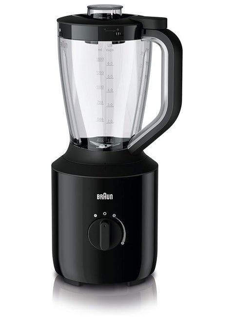 خلاط الطاولة PowerBlend 3 JB3150، سعة عمل 1.5 لتر، 800 واط، وظيفة النبض، آمن للاستخدام في غسالة الأطباق 1.5 L 800 W JB3150BK أسود