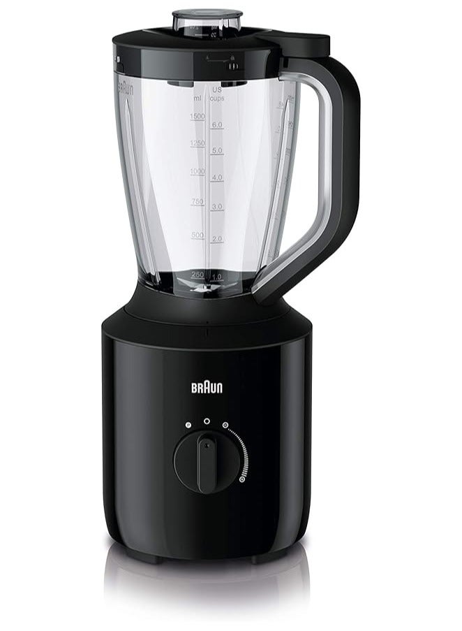 براون PowerBlend 3 JB3150, 1.5L Working Capacity Tabletop Blender, 800W, Pulse Function, Dishwasher Safe, Black 1.5 L 800 W JB3150BK black  - Image 1