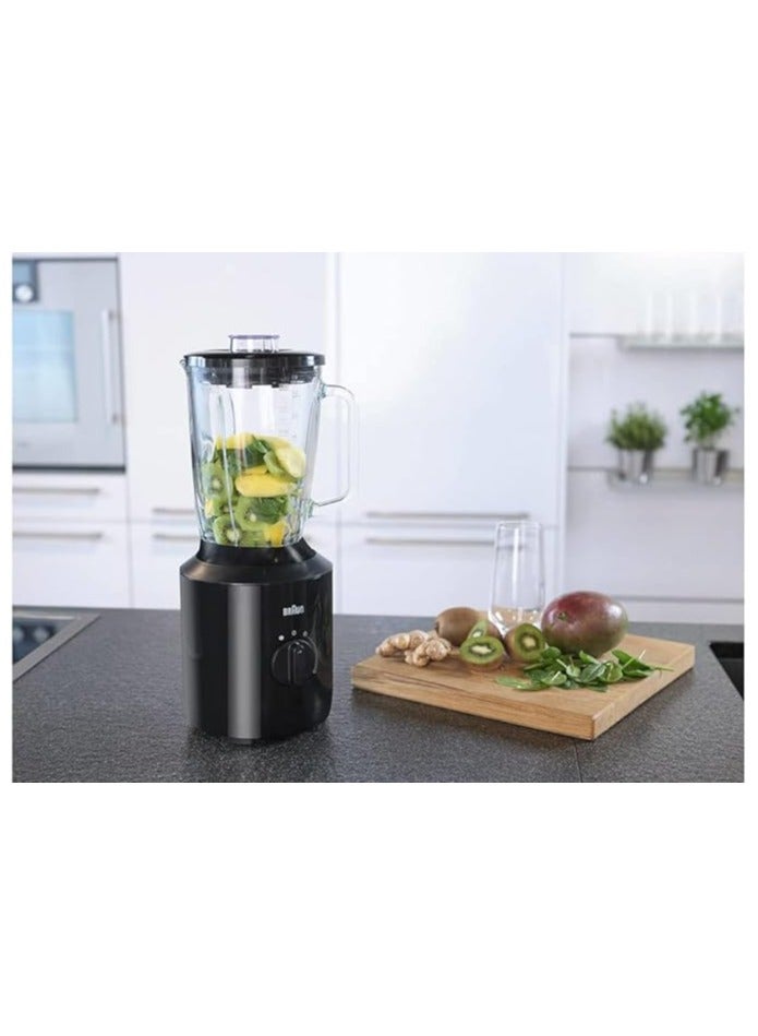 براون PowerBlend 3 JB3150, 1.5L Working Capacity Tabletop Blender, 800W, Pulse Function, Dishwasher Safe, Black 1.5 L 800 W JB3150BK black  - Image 2