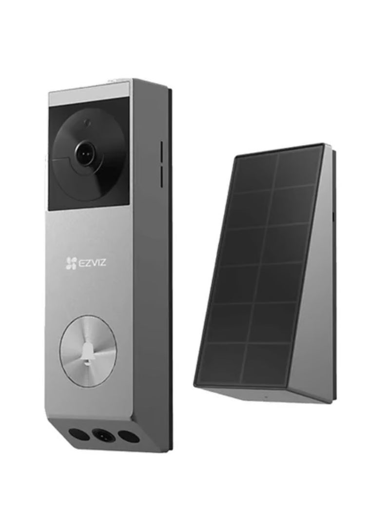EZVIZ Battery-Powered Video Doorbell Kit with 2K & 1080p Double Camera, Wireless Doorbell with Solar Panel and Chime, Person Detection, Package Detection, Two-Way Audio and Colour Night Vision, 32GB eMMC Memory, EP3x Pro Kit  - Image 2