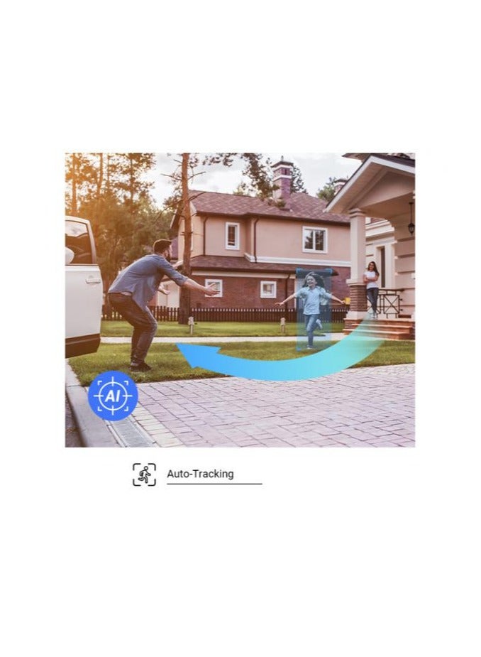 إيزفيز HB8 Kit 2K+ Wireless Outdoor Wi-Fi Surveillance Camera, Solar, Built-in Storage 32GB eMMC, Intelligent Tracking, Human Detection, Color Night Vision, Two-Way Audio  - Image 4