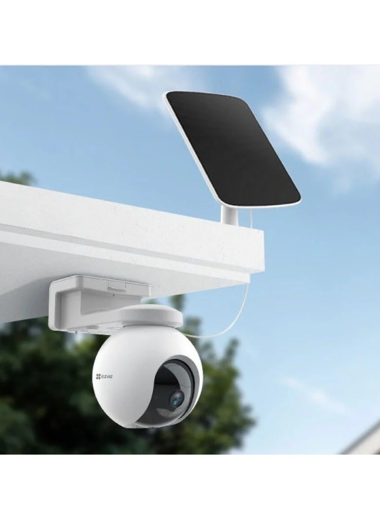 HB8 Kit 2K+ Wireless Outdoor Wi-Fi Surveillance Camera, Solar, Built-in Storage 32GB eMMC, Intelligent Tracking, Human Detection, Color Night Vision, Two-Way Audio