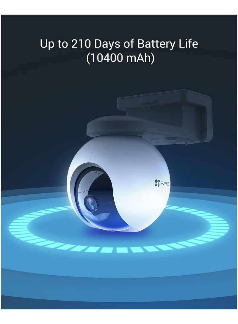 إيزفيز 2K Security Camera Outdoor Wireless, 360° PTZ Auto Tracking, Color Night Vision, WIFI Camera Surveillance Exterior Home, Human Detection, Two Way Audio, Alexa,10400mAh, CB8 Kit with Solar Panel  - Image 2