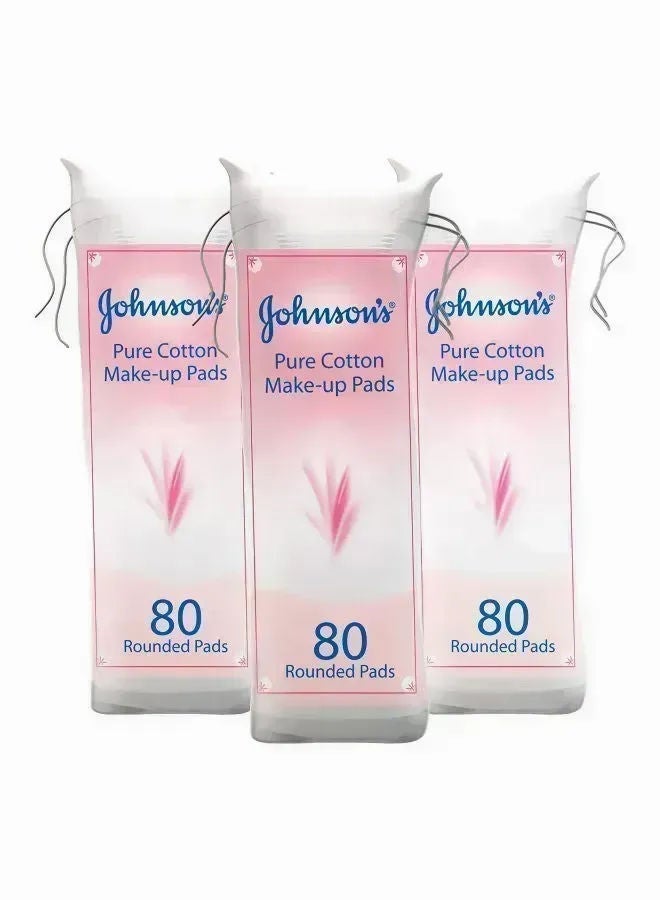 Johnson's Pure Cotton Makeup Pads, 80 Pcs 80 PCsNone 