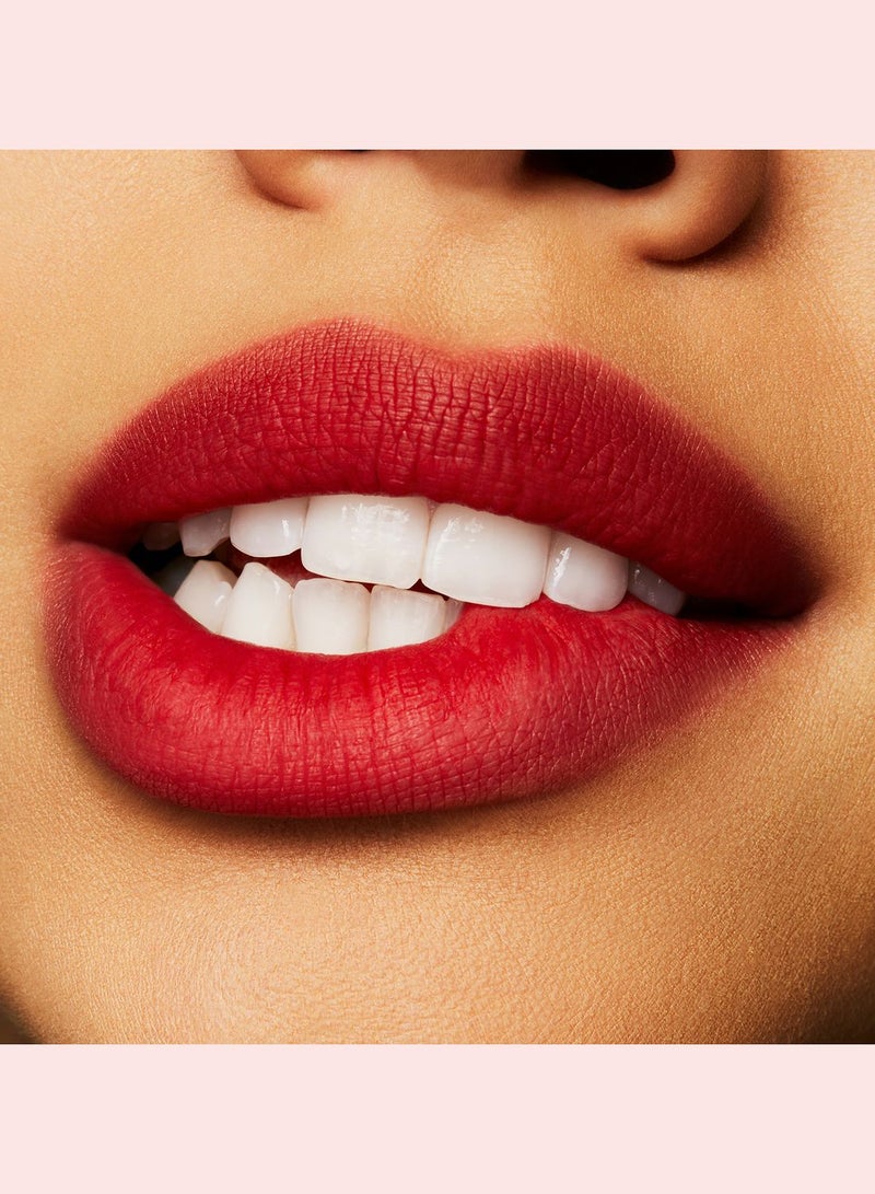 MAC Powder Kiss Lipstick - You're Buggin Lady Cherry Red - Image 4