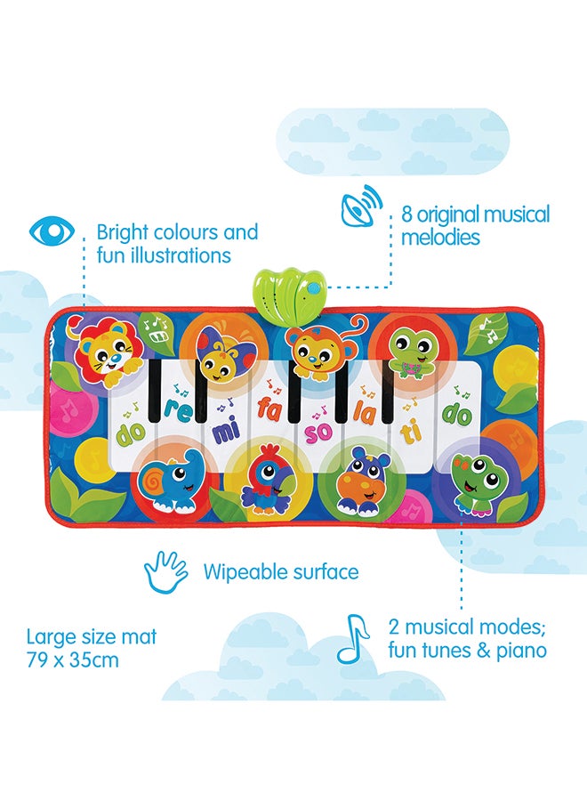 playgro Jumbo Jungle Musical Piano Mat – Engaging Baby Toy For Development And Sensory Play, 6+ Months 79x35cm  - Image 4