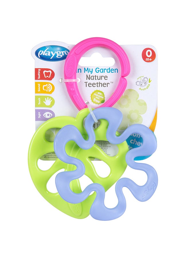 بلاي غرو مجموعة عضاضات الطبيعة، أشكال مستوحاة من الحديقة، ملمس لتخفيف الألم، مهدئ للثة، سهل التنظيف، من 3 أشهر، للجنسين، متعدد الألوان - Image 1