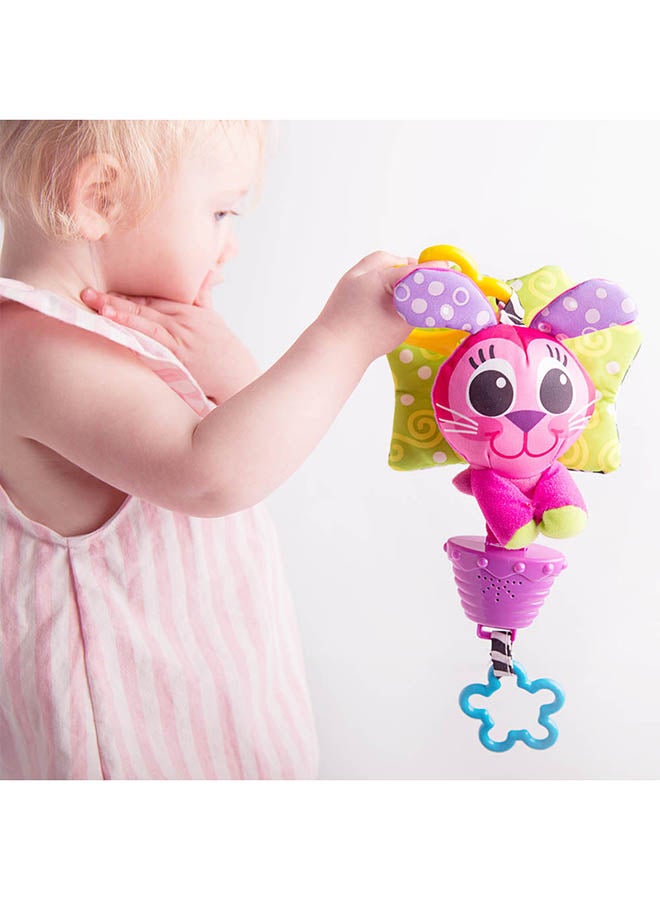 playgro Musical Pullstring Bunny Toy for Babies, Infant Stroller & Cot Companion - Soothing Melodies, Plush, Woven, & Hard Textures, Teaches STEM Educational Principles, Clip Attachments, Multicolor  - Image 5