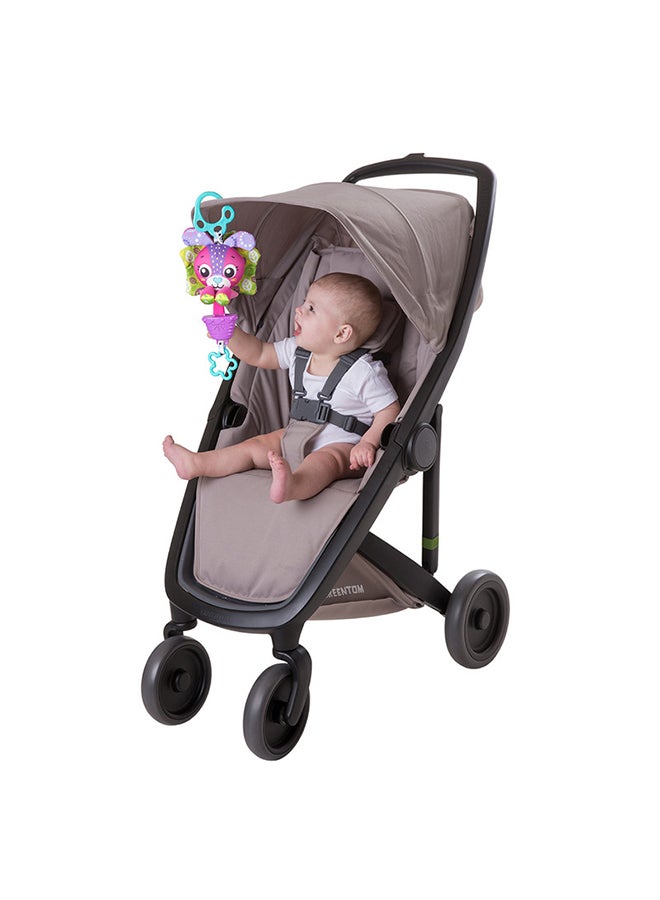 playgro Musical Pullstring Bunny Toy for Babies, Infant Stroller & Cot Companion - Soothing Melodies, Plush, Woven, & Hard Textures, Teaches STEM Educational Principles, Clip Attachments, Multicolor  - Image 3