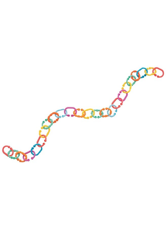 playgro Loopy Links New (BD) - Ring Chain for Sensory Fun, Attachable Links, From 3 Months, Unisex, Bright Mix  - Image 3