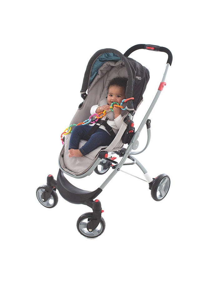 playgro Loopy Links New (BD) - Ring Chain for Sensory Fun, Attachable Links, From 3 Months, Unisex, Bright Mix  - Image 5
