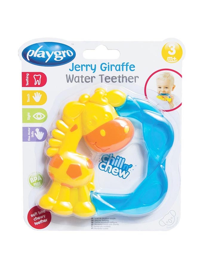 playgro Jerry Giraffe Water Teether & Shaker Set, Rattle Function, Textured Chew Rings, Auditory Fun, From 3 Months, Unisex, Bright Colors  - Image 1