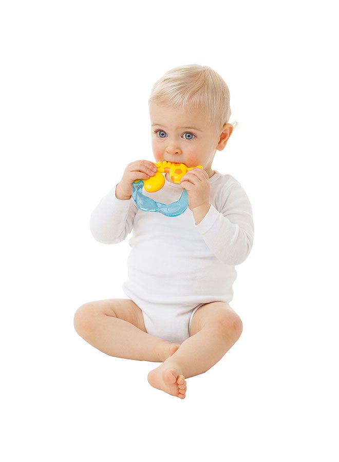 playgro Jerry Giraffe Water Teether & Shaker Set, Rattle Function, Textured Chew Rings, Auditory Fun, From 3 Months, Unisex, Bright Colors  - Image 3