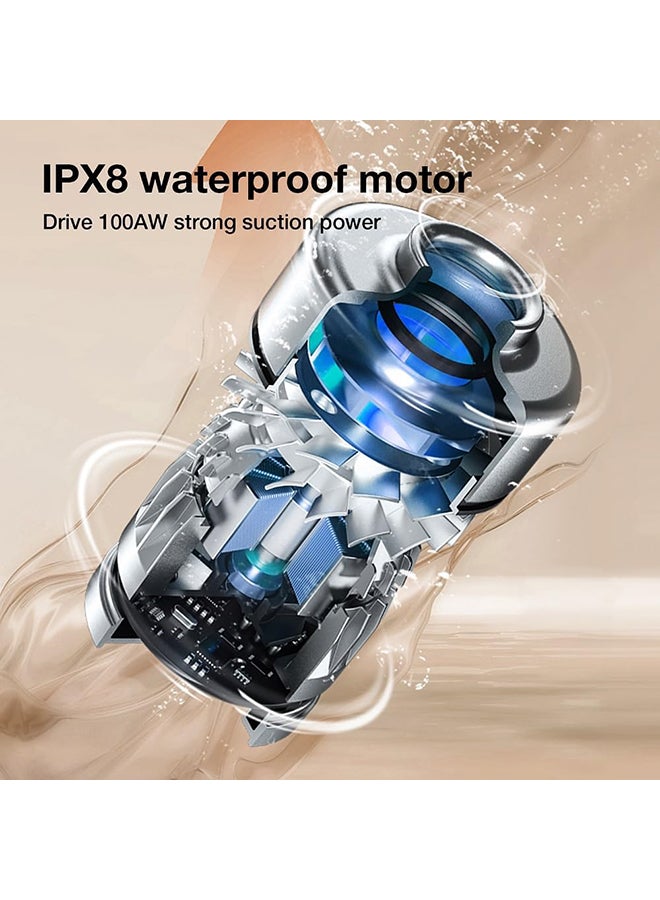 جيمي Wet And Dry Vacuum Cleaner, 400 W 20 kPa Suction Power, Wireless Vacuum Cleaner with Hot Air Drying, Dust Sensor, Self-Cleaning, Automatic and Manual Water Spraying, LED Screen 600 ml 400 W PW11 Black/Silver  - Image 3