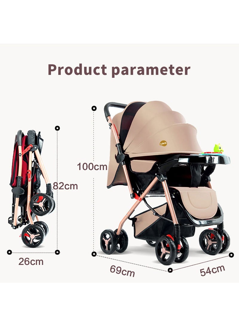 كيدل عربة أطفال مع مقابض قابلة للتعديل ودفع ثنائي الاتجاه، يمكن أن تجلس أو تستلقي، سلة نوم كبيرة جدًا، مع لوحة موسيقية قابلة للفصل - Image 5