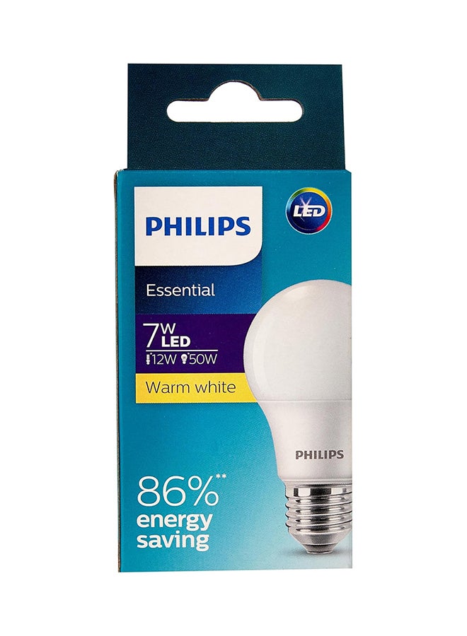 Philips LED Bulb 7W E27 3000K 230V Warm White ‎6 x 6 x 10cm - Image 2