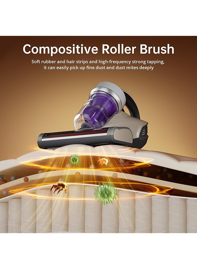 جيمي Mattress Vacuum Cleaner, Anti-allergen Bed Vacuum Cleaner with UV-C Light & High Heating Tech, 14Kpa Suction 700W Powerful Handheld Vacuums for Dust & Pet Hair 500 ml 700 W JV35 Silver/Purple  - Image 5