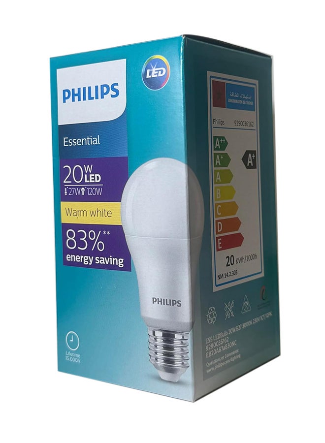 Philips LED Bulb 20-120W A60 E27,Warm White, 929003616207 Warm White 12.2 x 6.4 x 6cm  - Image 3