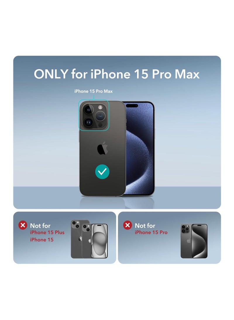 ESR Air Armor Case for iPhone 15 Pro Max – Heavy-Duty Shockproof Protection with Reinforced Corners, Anti-Yellow Acrylic Back Frosted Black - Image 2